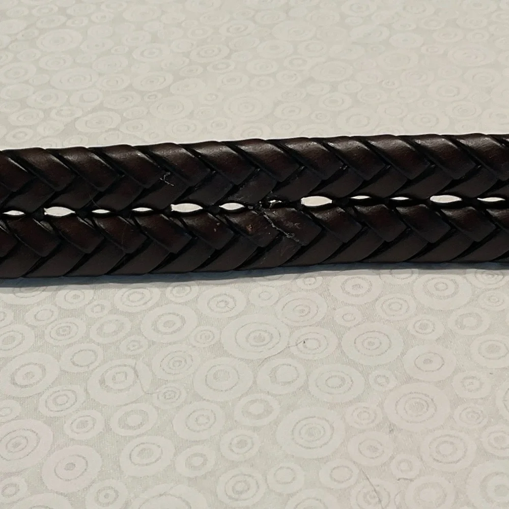 Braided Leather Belt - Brown - Picture 7 of 7